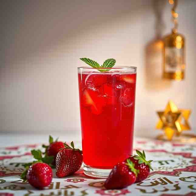 Strawberry Juice for Ramadan